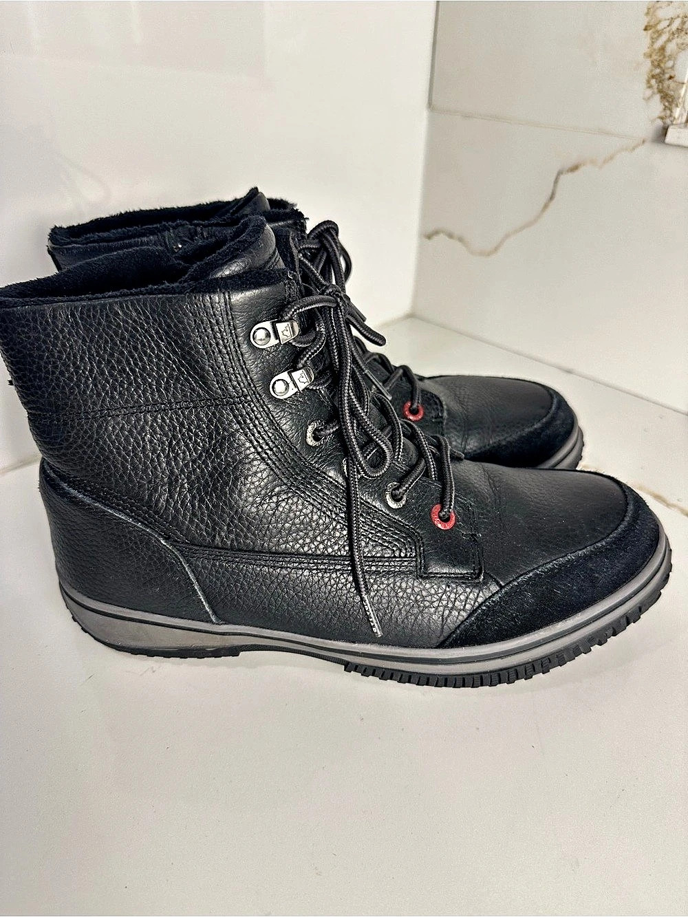 Pajar Galver Black Men's Leather Winter Boots size 10